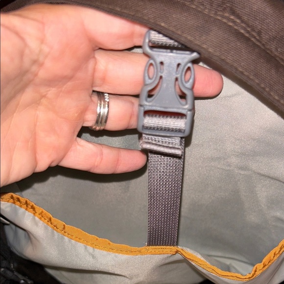 The North Face Men's Dark Brown Backpack with Orange Accents - Picture 10 of 12